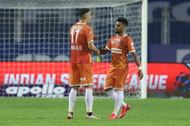 Igor Angulo (left) celebrating after scoring a goal (Image Courtesy: ISL Media)
